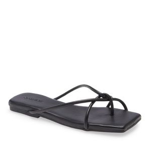 Open Edit Minimalist Edodin Square Toe Strappy Sandal